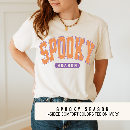 SPOOKY SEASON - Tshirt on Ivorty
