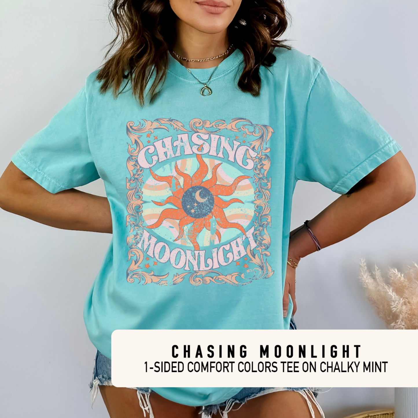 CHASING MOONLIGHT - On Chalky Mint Unisex TShirt