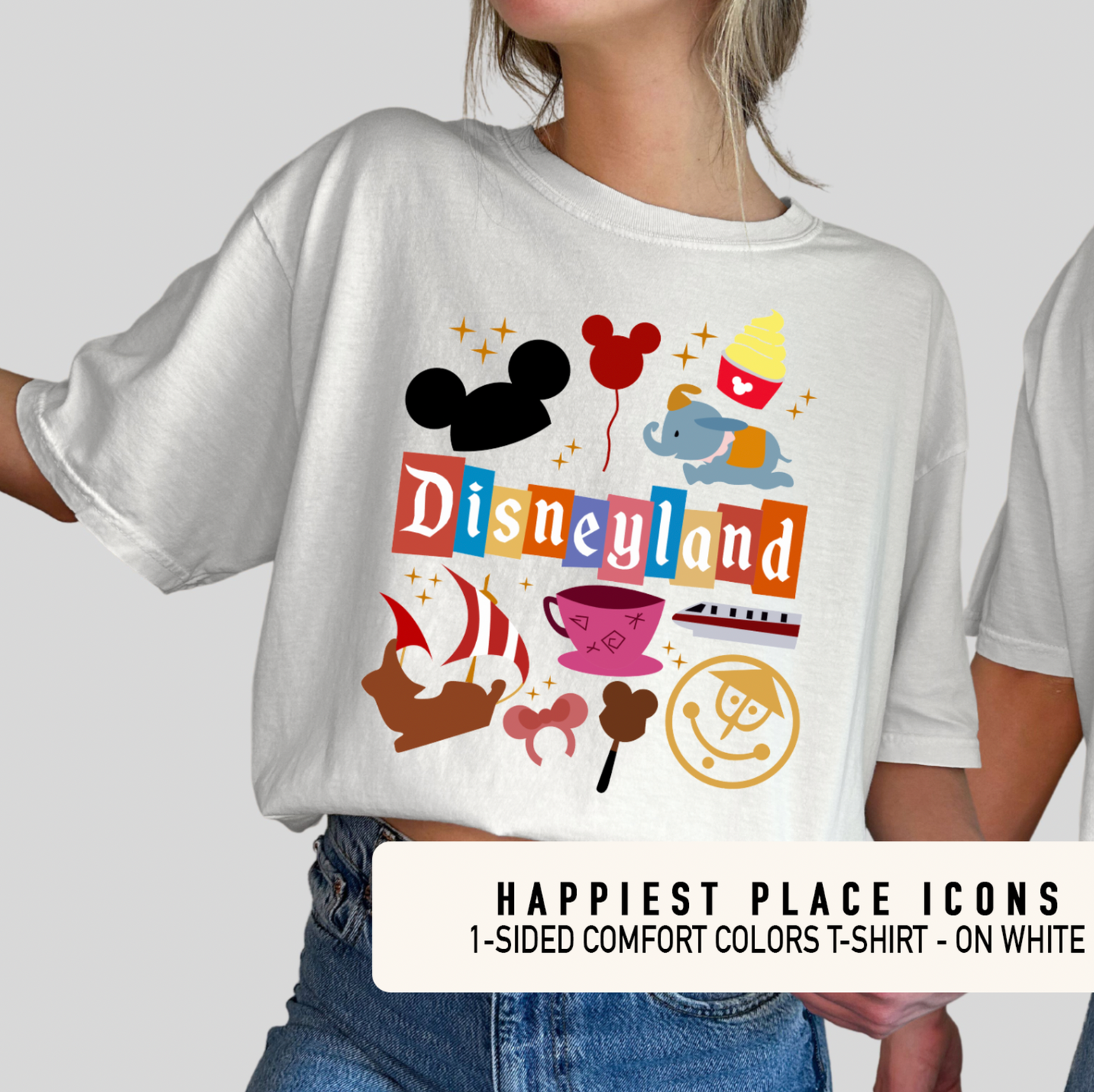 Happiest Place Icons - White T-Shirt