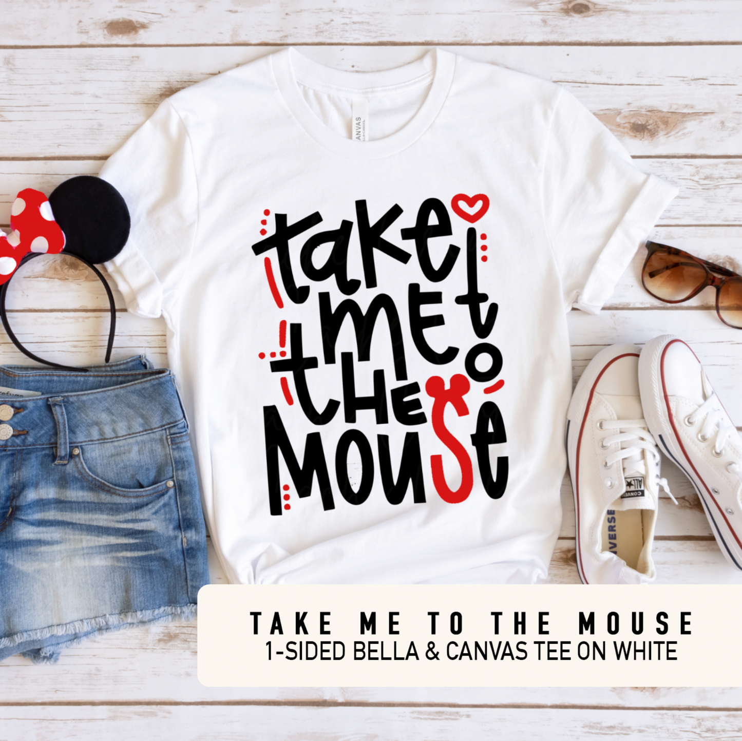 TAKE ME TO THE MOUSE  - Tshirt on White