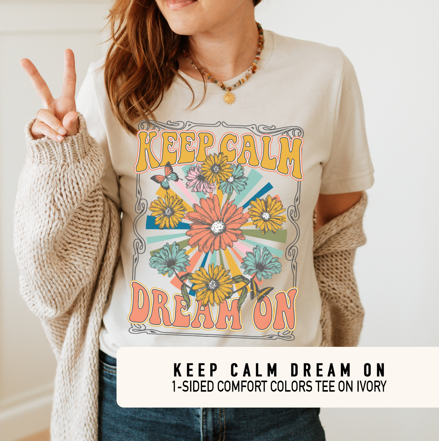 Keep Calm Dream On  - On Ivory