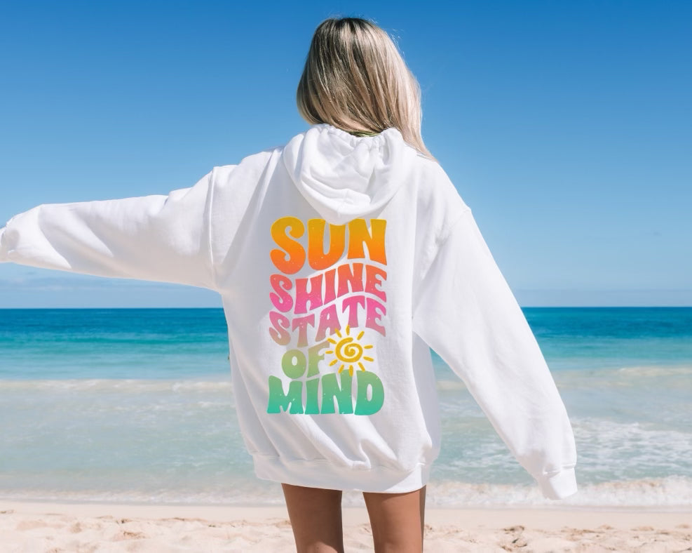 Sunshine State of Mind - White Hoodie